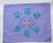 modern challah cover pomegranates torah shabbat shalom reversible for yom tov