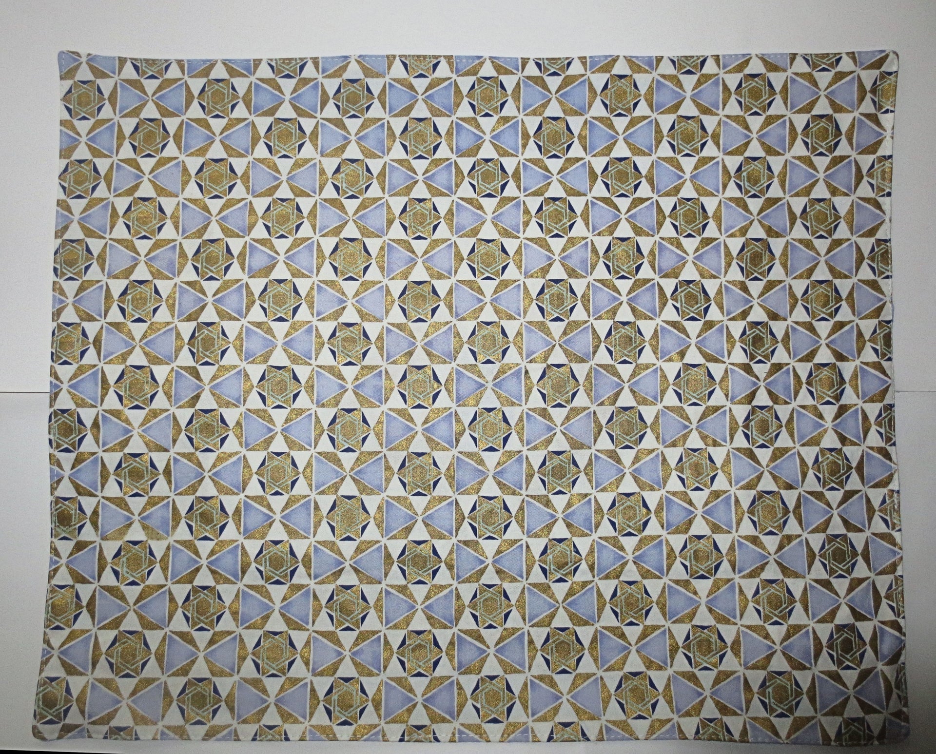 modern challah cover golden stars of david shabbat shalom hebrew reversible for yom tov
