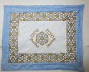 modern challah cover golden stars of david shabbat shalom hebrew reversible for yom tov