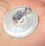 hanukkah menorah or dreidel mother of pearl button pin or brooch for chanukah