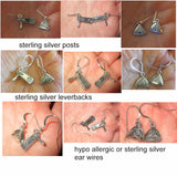 purim earrings groggers and hamentaschen