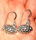 everyday judaica and shabbat silver earrings challah / sterling regular ear wires