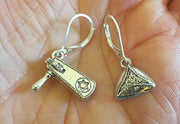 purim earrings groggers and hamentaschen