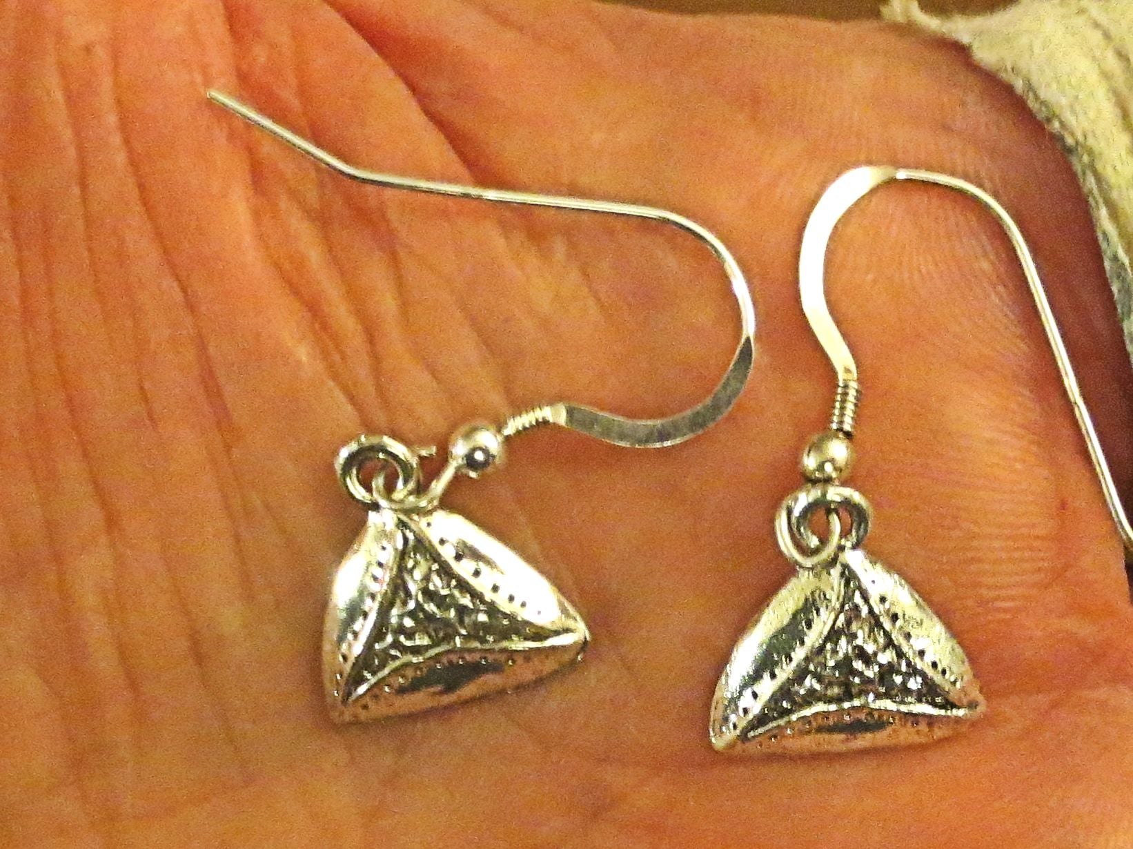 purim earrings groggers and hamentaschen
