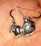 jewish high holiday silver earrings one apple one honey / sterling regular ear wires