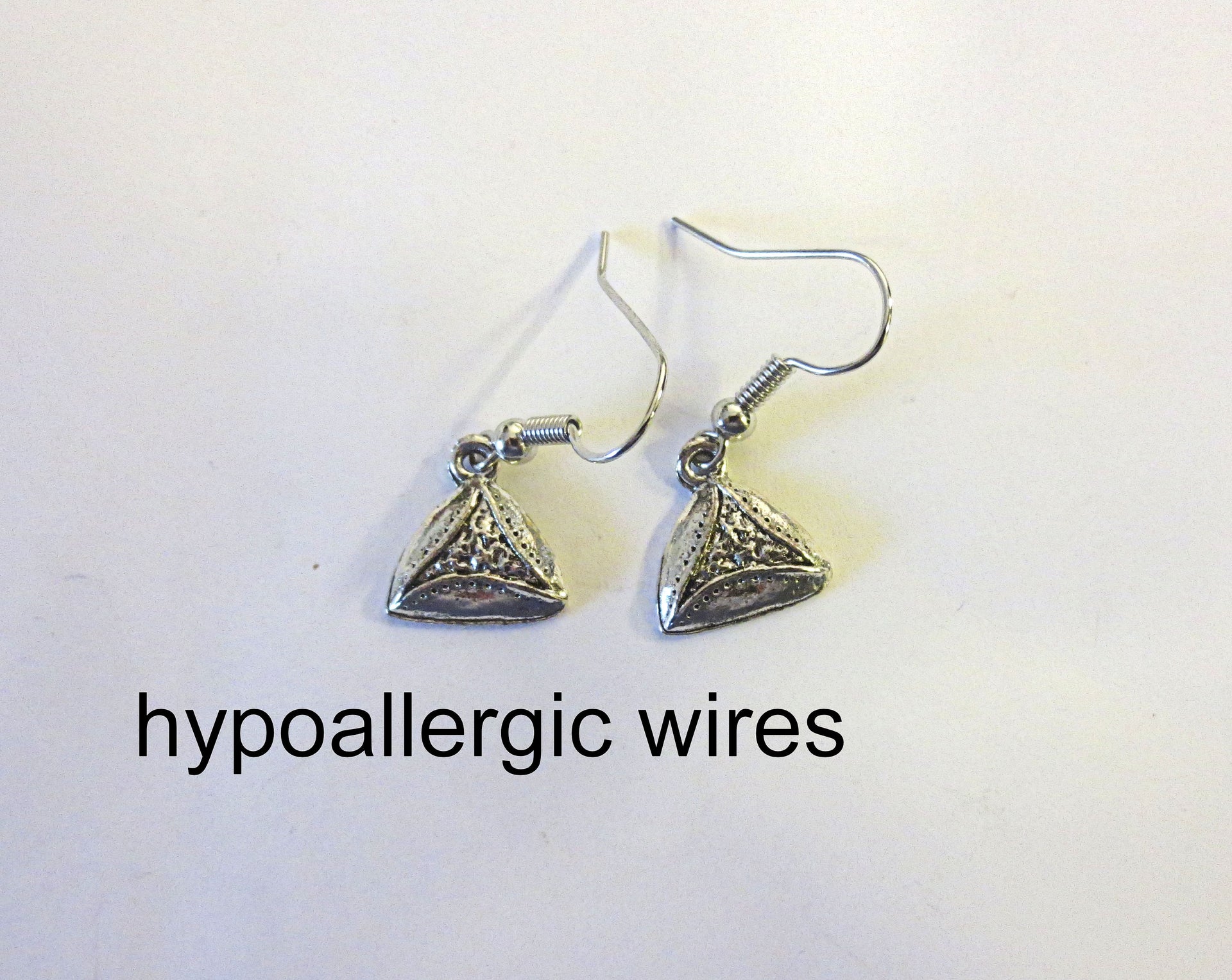purim earrings groggers and hamentaschen hamentashen / hypo allergic wires