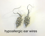 everyday judaica and shabbat silver earrings kabbalah tree of life / hypoallergic wires