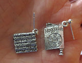 passover theme silver earrings one matzah one haggadah / sterling silver posts