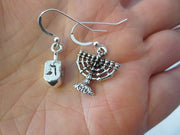 Handmade Chanukah earrings