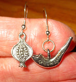 jewish high holiday silver earrings