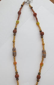 hamsa browns gold gemstone statement necklace sterling silver bohemian style