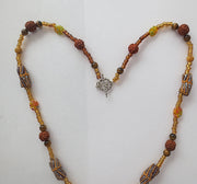 hamsa browns gold gemstone statement necklace sterling silver bohemian style