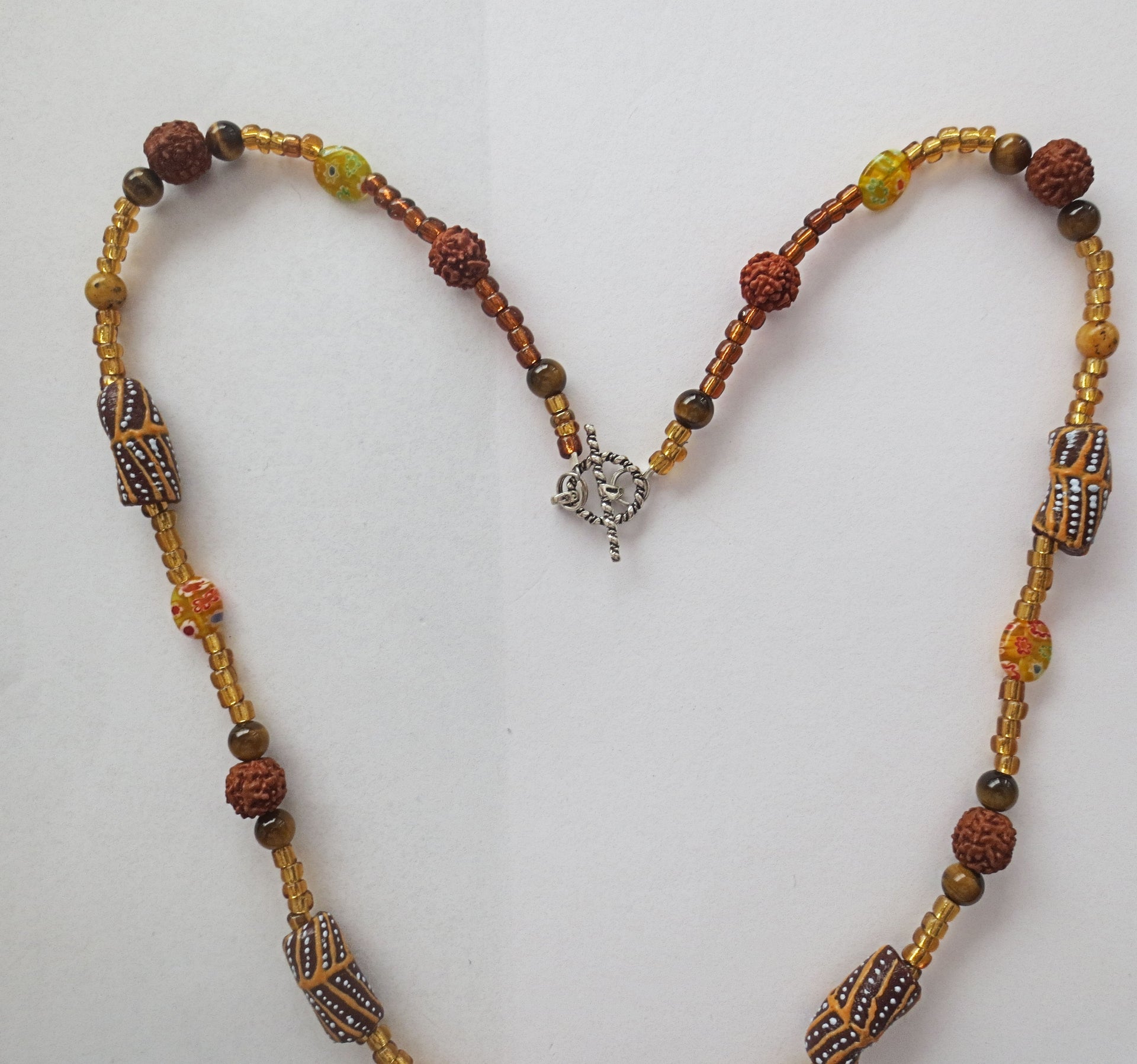 hamsa browns gold gemstone statement necklace sterling silver bohemian style
