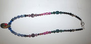 sea sediment jasper tear drop statement gemstone necklace