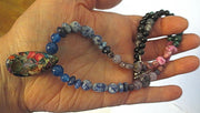 sea sediment jasper tear drop statement gemstone necklace