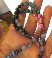 sea sediment jasper tear drop statement gemstone necklace