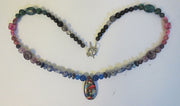 sea sediment jasper tear drop statement gemstone necklace