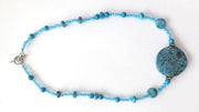 turquoise gemstone statement necklace turquoise colors sterling silver