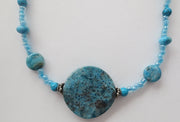 turquoise gemstone statement necklace turquoise colors sterling silver