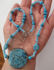 turquoise gemstone statement necklace turquoise colors sterling silver