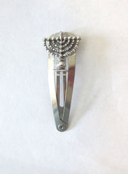 kippah clip with judaica charm handmade chanukah menorah