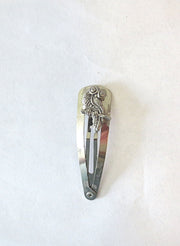 kippah clip with judaica charm handmade