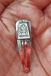 kippah clip with judaica charm handmade tzedaka box