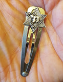 kippah clip with judaica charm handmade star of david l'chi