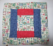mahjong quilted reversible insulated place mats set of 2 great colors chinese mah jong game