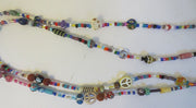tribal ethnic bohemian multi gemstone statement necklace one of a kind