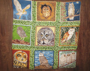 owls 9 different species bird lovers set of 2 insulated reversible snack place mats choice of sets owl lovers