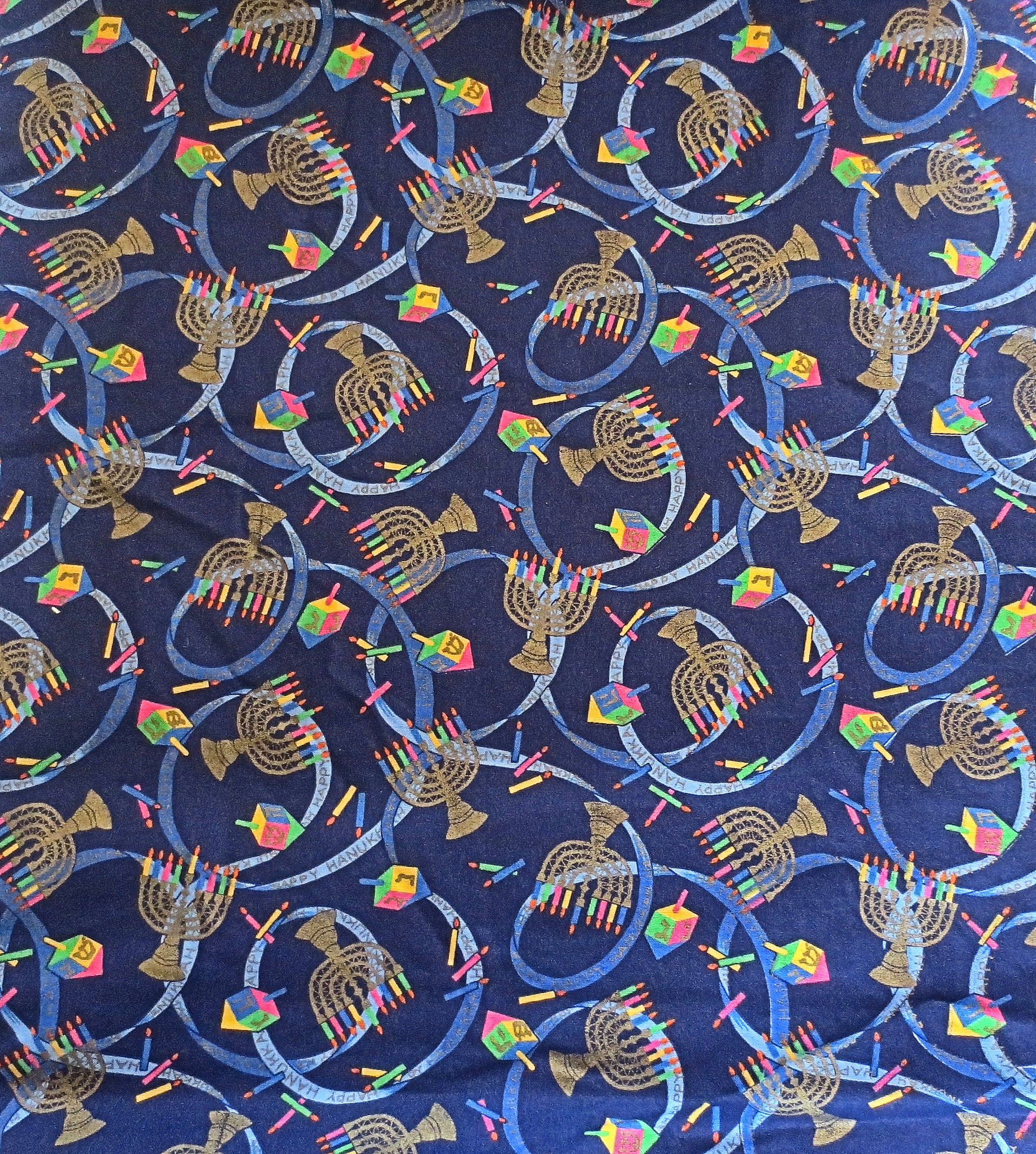 hanukkah quilted pillow cover patchwork dreidels menorahs metallic golds blues reversible