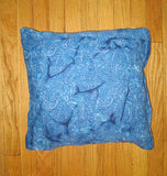 batik quilted pillow cover pretty bright batiks reversible triangles squares design