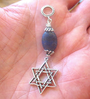 star of david with beautiful gemstone pendant all sterling silver