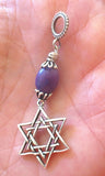star of david with beautiful gemstone pendant all sterling silver kingman purple turquoise
