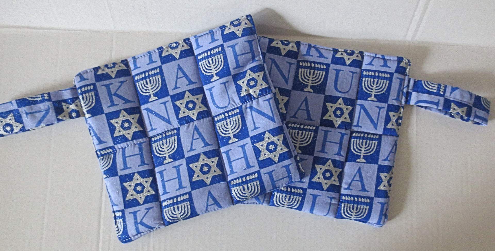 hanukkah pot holders or trivets thick double insulated handmade chanukah useful decorations