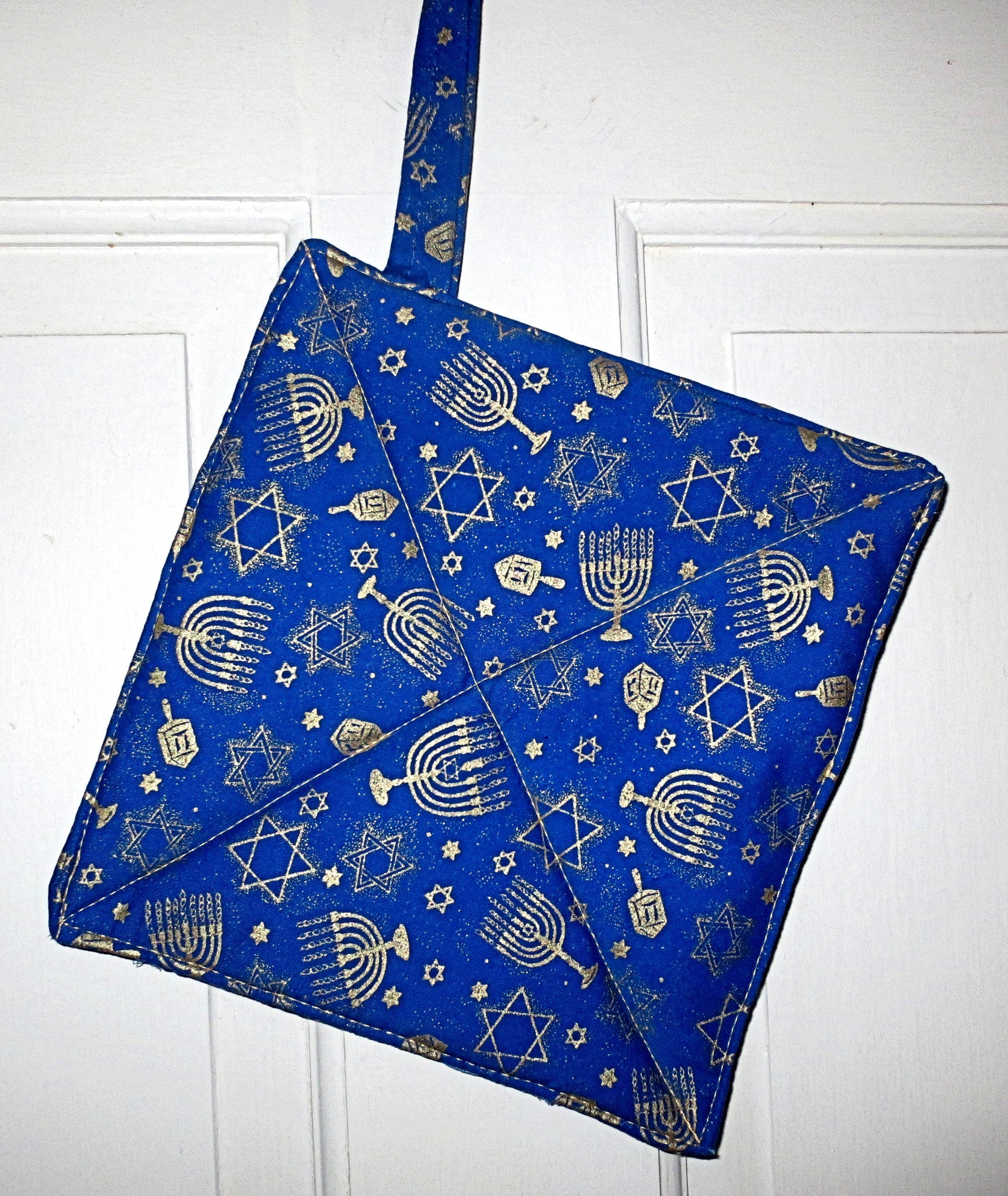hanukkah pot holders or trivets thick double insulated handmade chanukah useful decorations golden menorahs dreidels stars