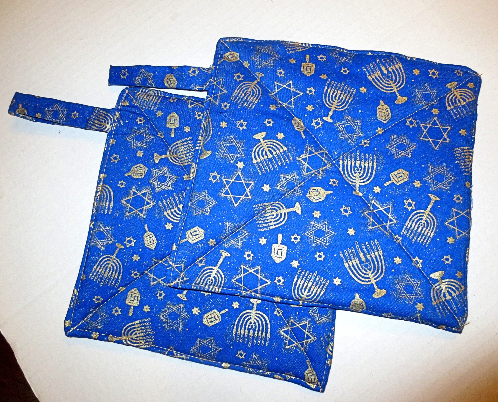 hanukkah pot holders or trivets thick double insulated handmade chanukah useful decorations