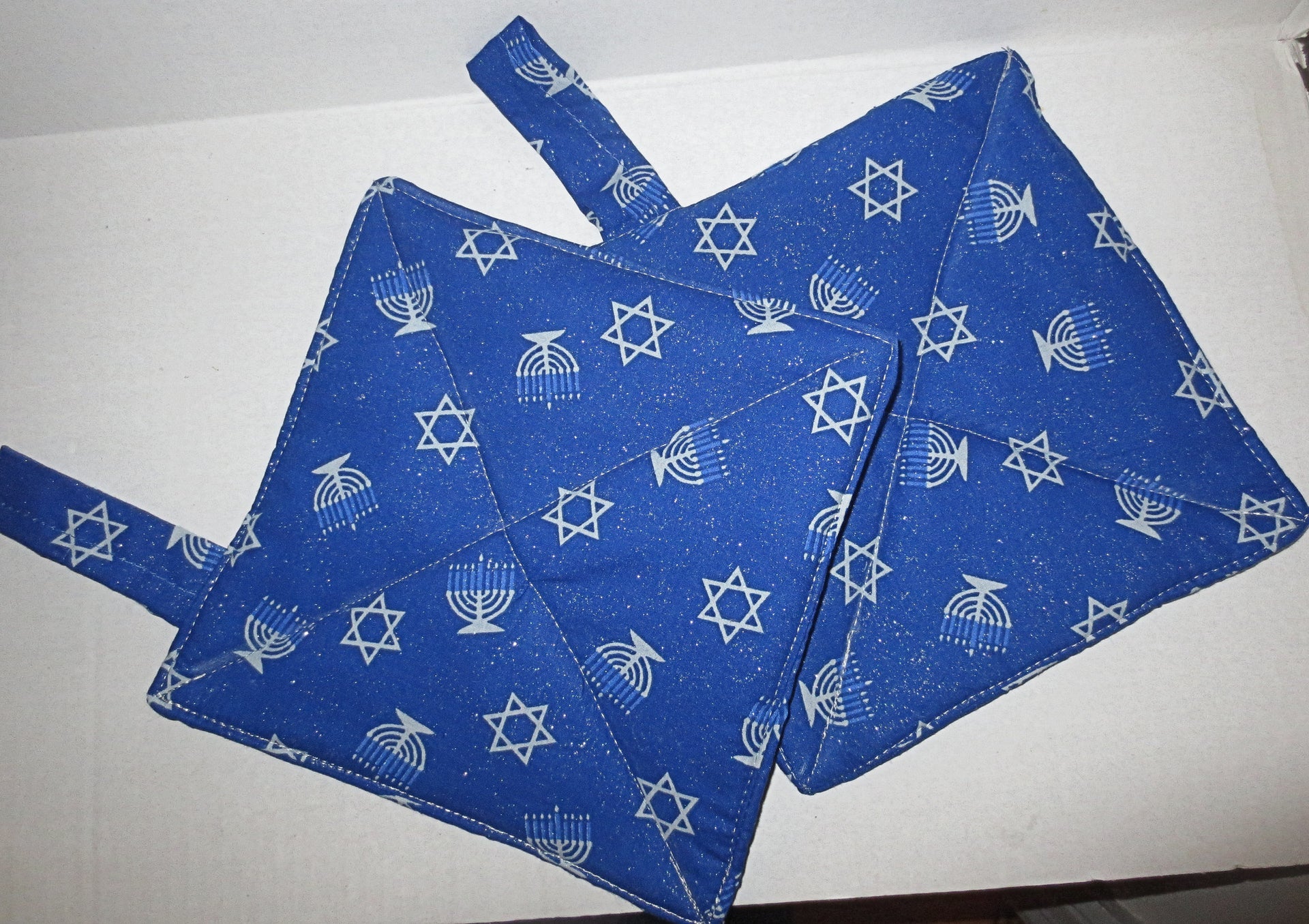 hanukkah pot holders or trivets thick double insulated handmade chanukah useful decorations