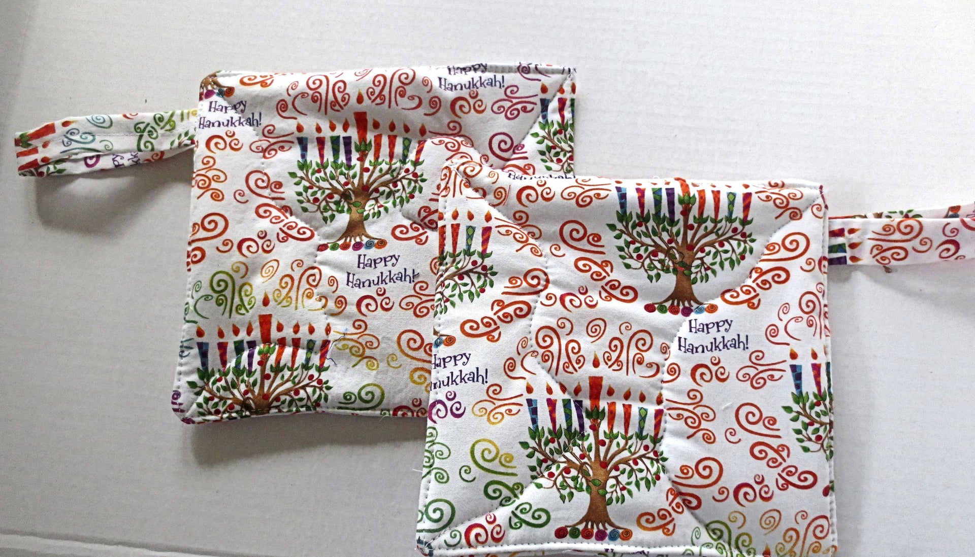 hanukkah pot holders or trivets thick double insulated handmade chanukah useful decorations