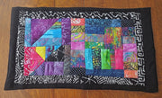 quilted wall art modern batik geometric hanging stain glass theme