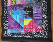 quilted wall art modern batik geometric hanging stain glass theme