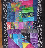 quilted wall art modern batik geometric hanging stain glass theme