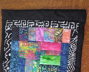 quilted wall art modern batik geometric hanging stain glass theme