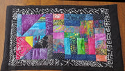 quilted wall art modern batik geometric hanging stain glass theme