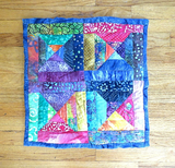 batik quilted wall hanging many pretty bright batiks one of a kind