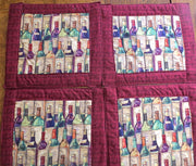 wine connoisseur quilted reversible placemats set 4 insulated mats