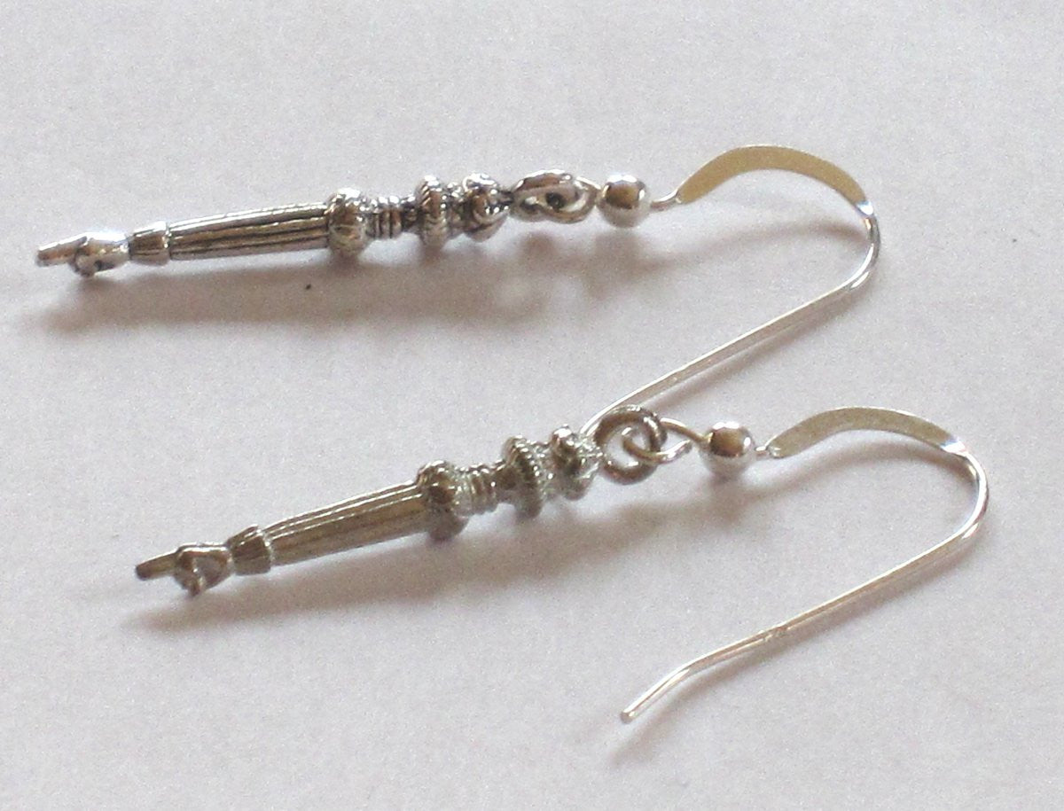 jewish high holiday silver earrings