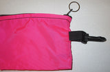 nylon zippered pouches in two sizes medium and large  with choice of color and options to add