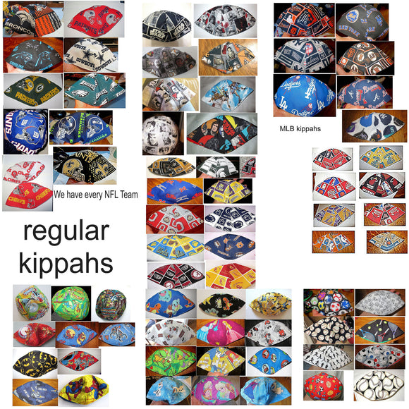 Regular kippahs or yarmulkes